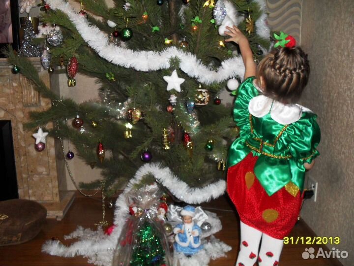 Новогодний костюм Клубничка 4-5 лет