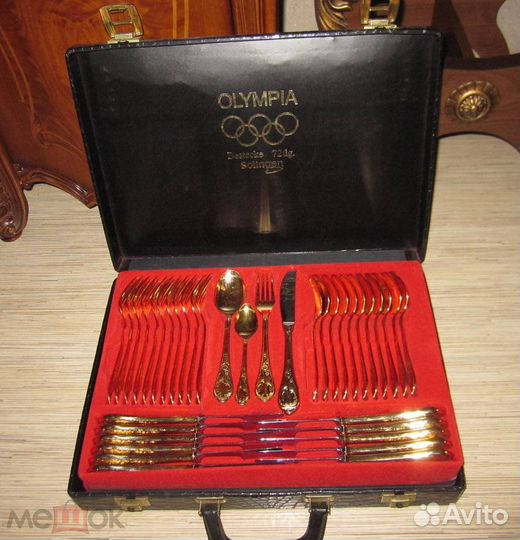 Набор столовых приборов Solingen 24 кар. Германия