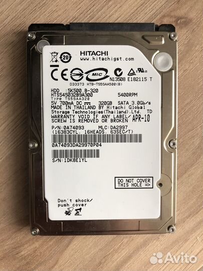 Жесткий диск hdd для ноутбука
