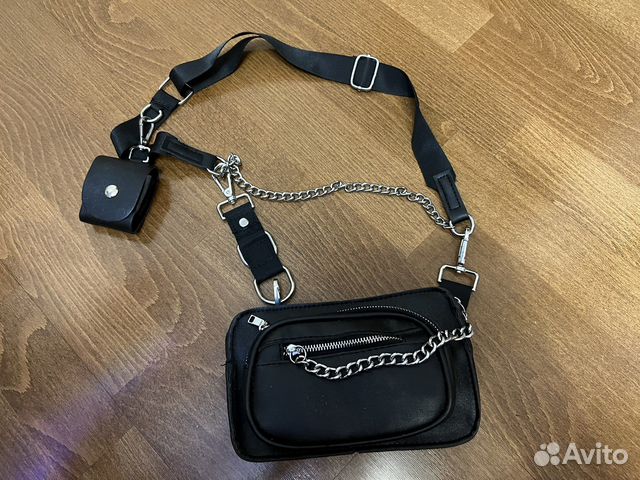 Сумка из кожи с цепями женская shein купить в Москве | Личные вещи | Авито