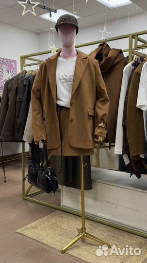 Костюм из эко замши