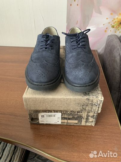 Нарядные полуботинки для мальчика из нубука 37 р-р