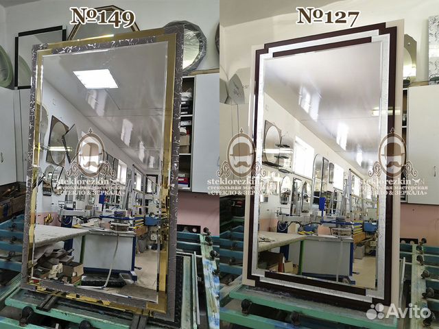 Цветные зеркала на стену, с окантовкой, с узорами