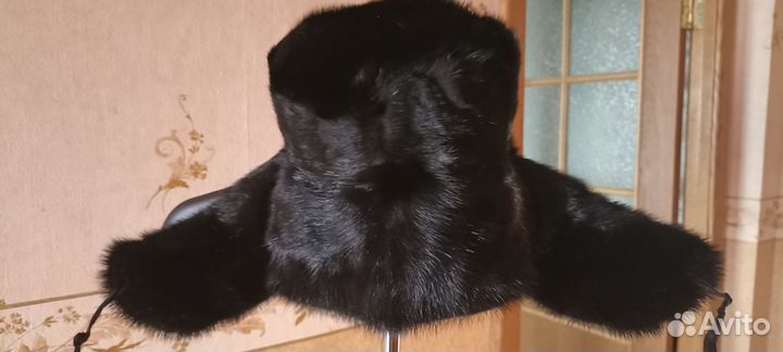 Норковая шапка мужская ушанка 60-62