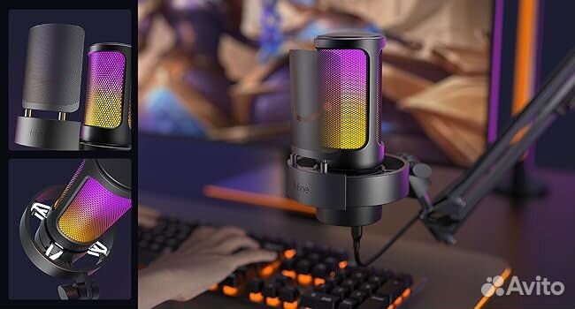 Микрофон проводной Fifine AmpliGame A8, разъем: US