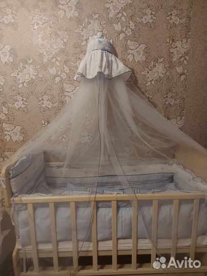 Бортики и балдахин в кроватку
