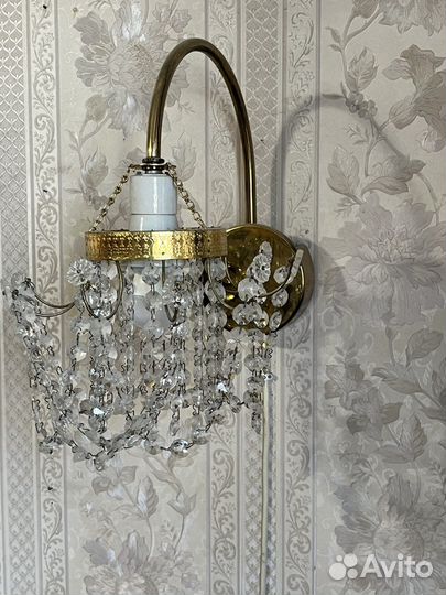 Люстра хрустальная бу чехия СССР и бра