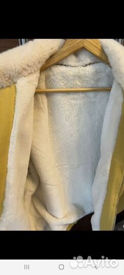 Джинсовая куртка утеплённая 44 46 оверсайз