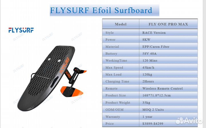 Доска для вейксерфинга, электрический серфинг