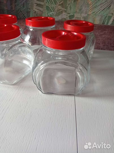 Банки для сыпучих продуктов, стекло