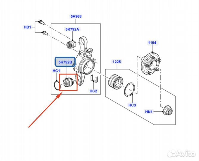 Сайлентблок плавающий задней оси LR032644 2888201