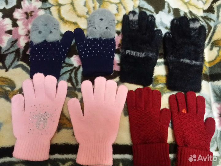 Шапка и перчатки для девочки