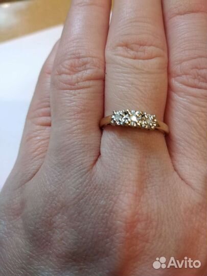 Золотое кольцо с бриллиантами (Импорт)