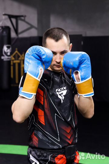 Боксерские перчатки Rival RFX Blue Gold