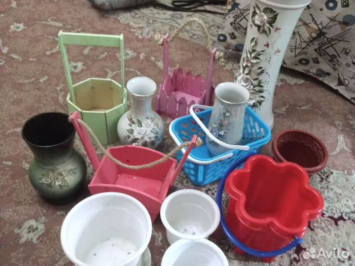 Ваза для цветов, корзинки для декора и поделок