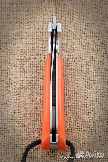 Нож складной Пчак сталь M390 накладки G10 оранжева