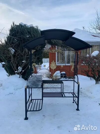 Мангал с печкой