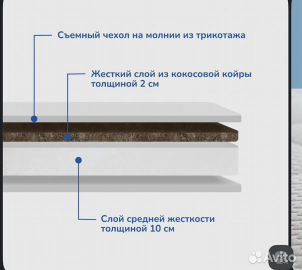 Матрас детский бу 125 на 75