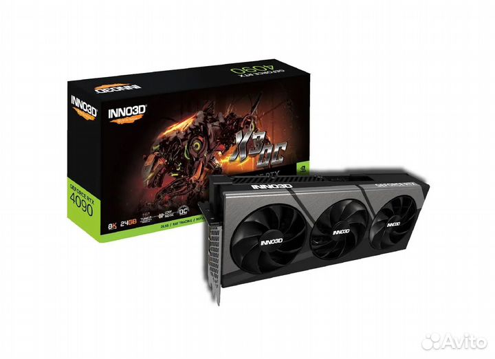 Видеокарта inno3D GeForce RTX 4090 X3 OC, 24 гб (N