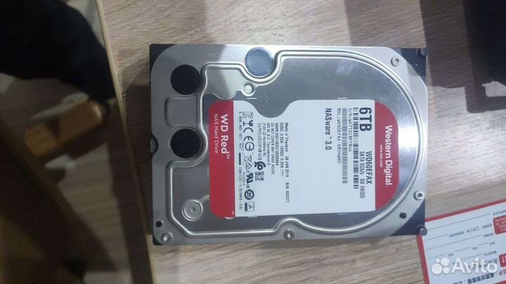 Жесткий диск SATA 3 6tb red WD60efax бу
