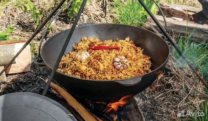 Казан 16л чугунный с крышкой Узбекистан