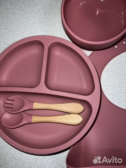 Набор детской силиконовой посуды