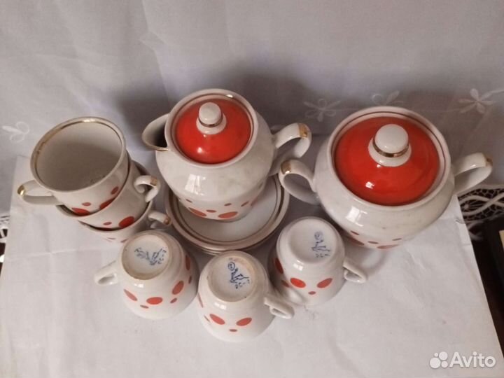 Кофейный сервиз СССР фарфор Барановка