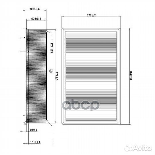 Фильтр воздушный doubleforce DFA30005 double force
