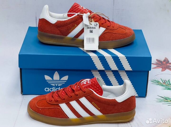 Adidas gazelle indoor женские красные 37-41eu