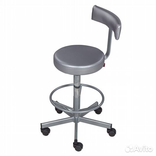 Стул мастера мд-9017 высокий, хром с опорой для но