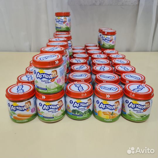 Овощное пюре Агуша 48 банок по 80гр