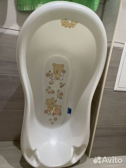 Ванночка и горка для купания новорожденного