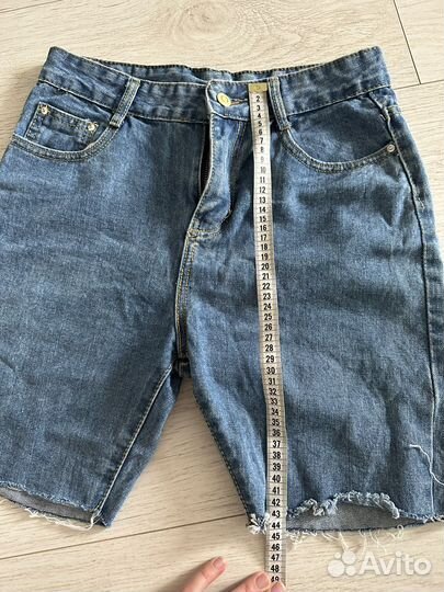 Шорты бермуды, беж и джинсовые