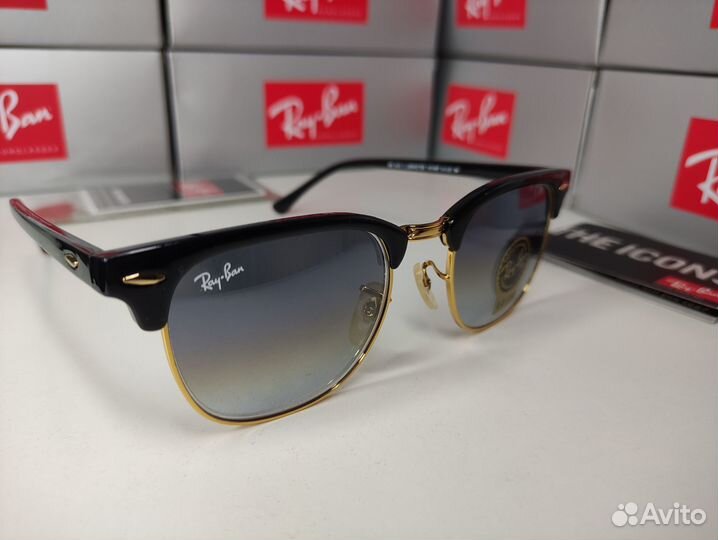 Очки Ray Ban Сlubmaster 3016 светлые