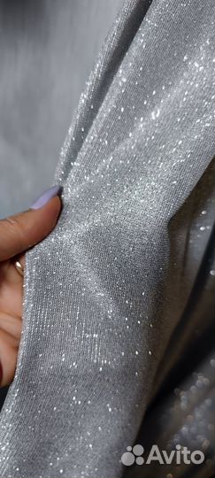 Серебряное Вечернее платье