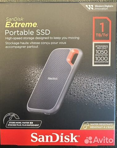 Внешний жесткий диск ssd SanDisk extreme 1tb
