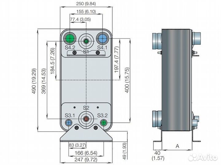 Паяные теплообменники Alfa Laval AC 250