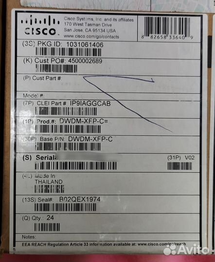 Трансивер Cisco dwdm-XFP-C