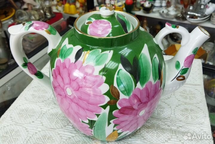 Чайник-гигант доливной двуручный. 4.5 литра Дулево