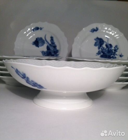 Старинный десертный набор. Роял Копенгаген