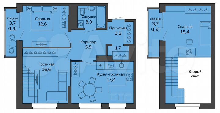 2-к. квартира, 80,5 м², 25/25 эт.
