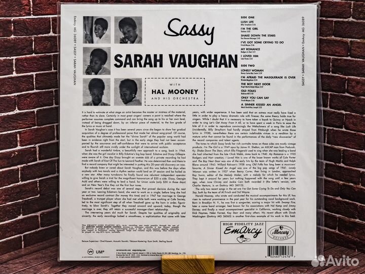 Sarah Vaughan - Sassy (Acoustic Sounds)