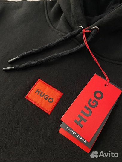 Худи Hugo Boss черная люкс
