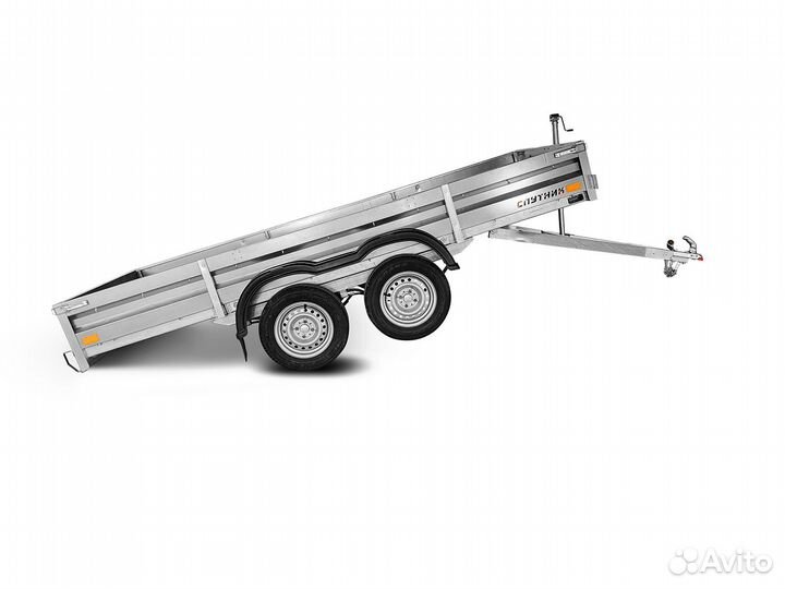 Прицеп легковой Спутник 3.5х1.5 метра.Двухосный.Оц