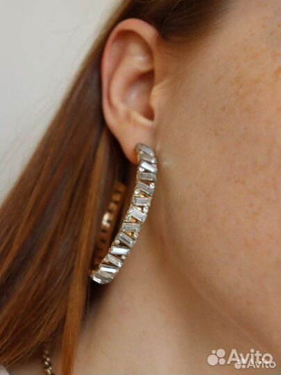 Серьги в стиле Versace с кристаллами