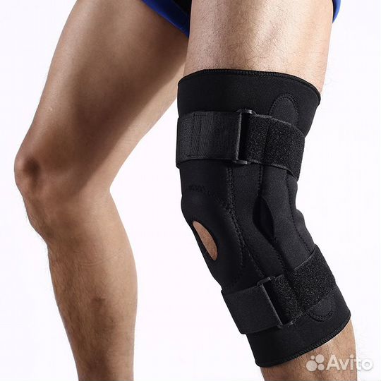 Новый коленный бандаж c шарнирами расстегиваемый