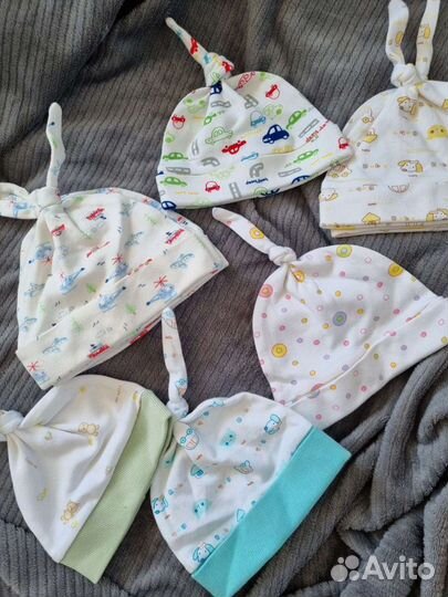 Шапочки для новорожденных