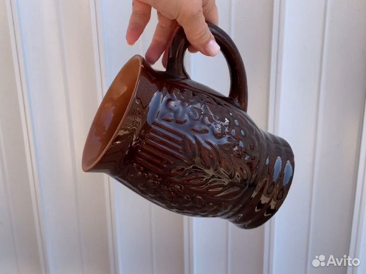 Винтажный глиняный кувшин времен СССР