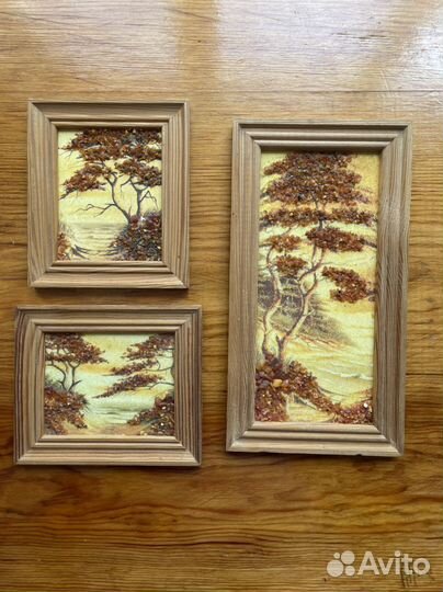 Картины с янтарем