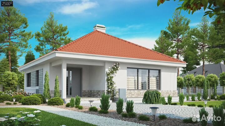 Проект компактного одноэтажного дома